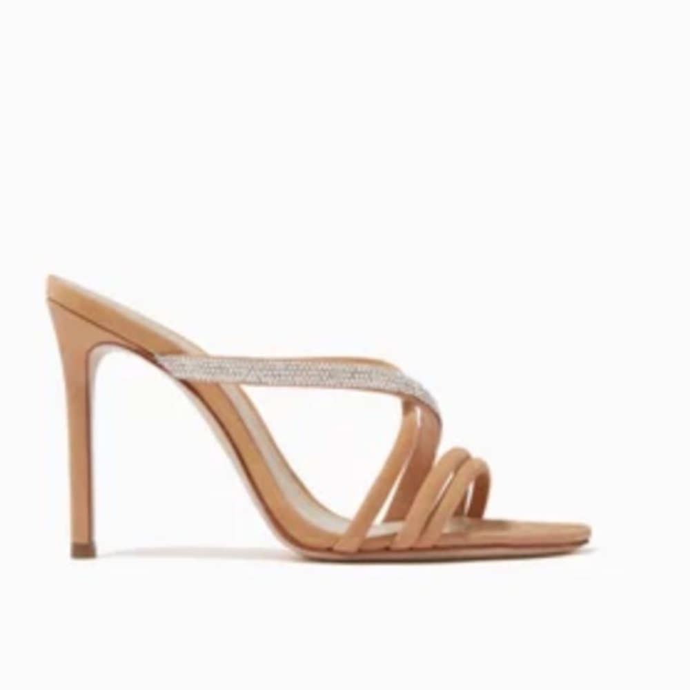 SCHUTZ Armina Slide Sandal In Honey Beige Size 10 - Picture 2 of 15
